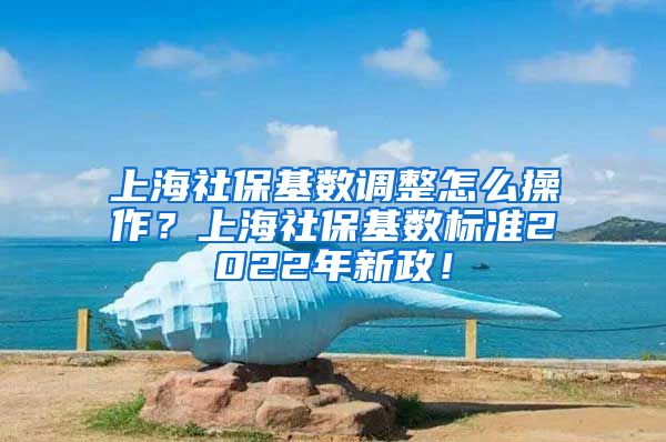 上海社保基数调整怎么操作？上海社保基数标准2022年新政！