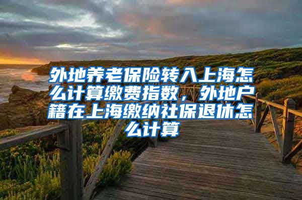 外地养老保险转入上海怎么计算缴费指数，外地户籍在上海缴纳社保退休怎么计算