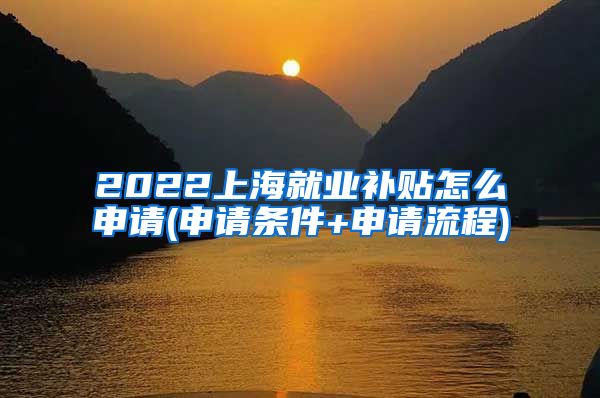 2022上海就业补贴怎么申请(申请条件+申请流程)