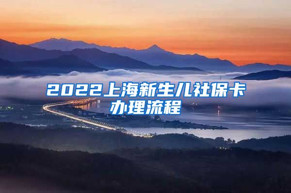 2022上海新生儿社保卡办理流程