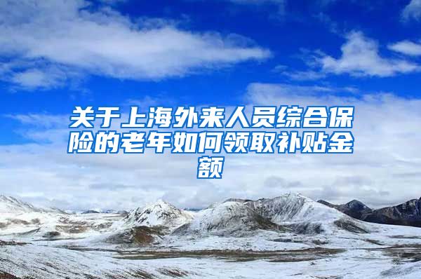 关于上海外来人员综合保险的老年如何领取补贴金额