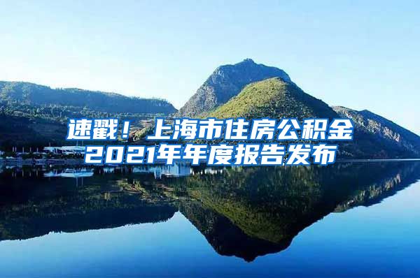 速戳！上海市住房公积金2021年年度报告发布