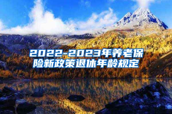 2022-2023年养老保险新政策退休年龄规定