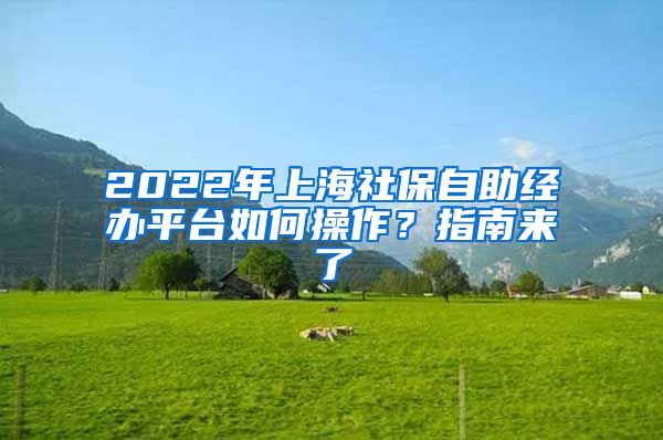 2022年上海社保自助经办平台如何操作？指南来了