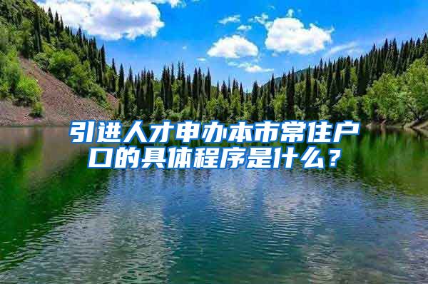 引进人才申办本市常住户口的具体程序是什么？