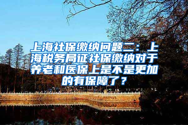 上海社保缴纳问题二：上海税务局征社保缴纳对于养老和医保上是不是更加的有保障了？