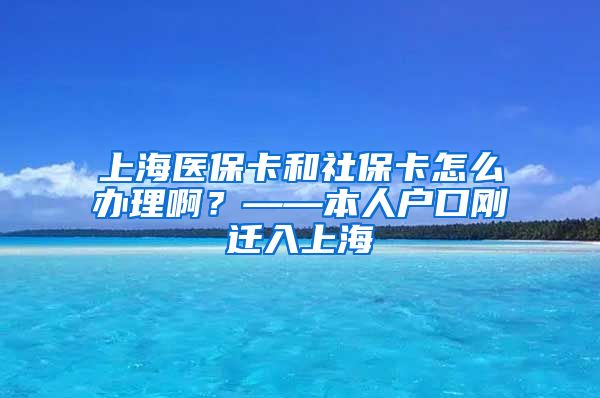 上海医保卡和社保卡怎么办理啊？——本人户口刚迁入上海