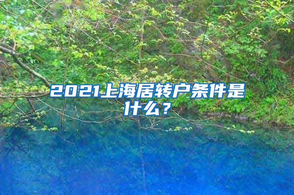 2021上海居转户条件是什么？