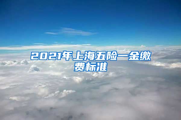 2021年上海五险一金缴费标准