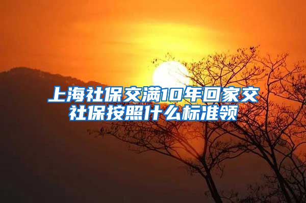 上海社保交满10年回家交社保按照什么标准领