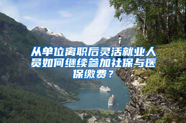 从单位离职后灵活就业人员如何继续参加社保与医保缴费？