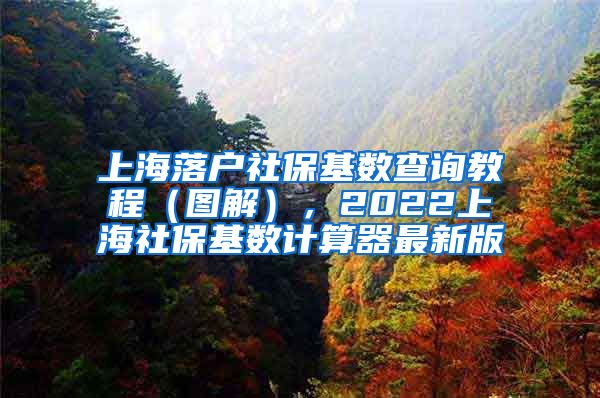 上海落户社保基数查询教程（图解），2022上海社保基数计算器最新版