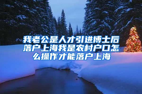 我老公是人才引进博士后落户上海我是农村户口怎么操作才能落户上海