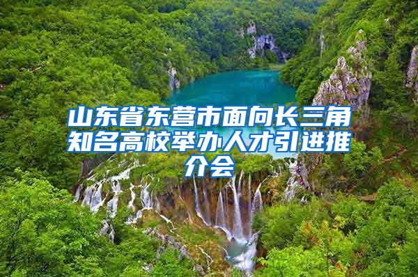 山东省东营市面向长三角知名高校举办人才引进推介会