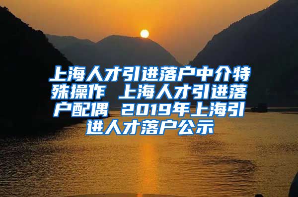 上海人才引进落户中介特殊操作 上海人才引进落户配偶 2019年上海引进人才落户公示