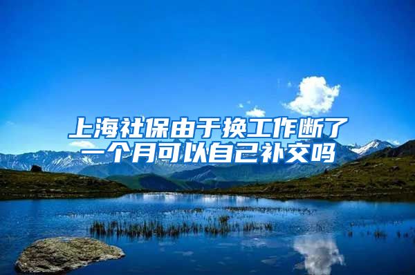 上海社保由于换工作断了一个月可以自己补交吗