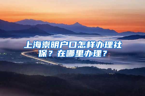 上海崇明户口怎样办理社保？在哪里办理？