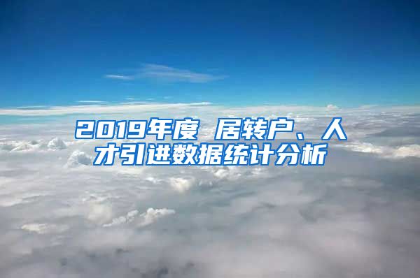 2019年度 居转户、人才引进数据统计分析