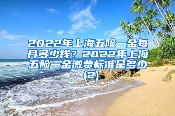 2022年上海五险一金每月多少钱？2022年上海五险一金缴费标准是多少 (2)