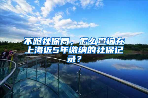 不跑社保局，怎么查询在上海近5年缴纳的社保记录？