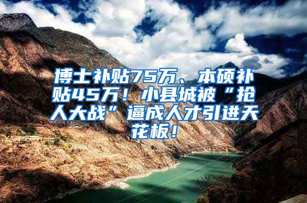 博士补贴75万、本硕补贴45万！小县城被“抢人大战”逼成人才引进天花板！