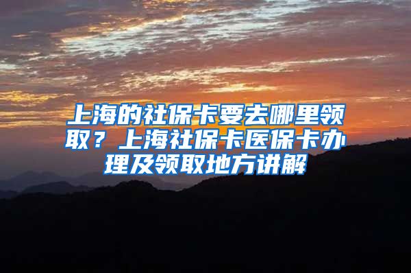 上海的社保卡要去哪里领取？上海社保卡医保卡办理及领取地方讲解