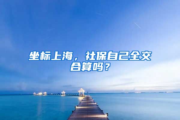 坐标上海，社保自己全交合算吗？