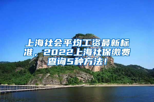 上海社会平均工资最新标准，2022上海社保缴费查询5种方法！