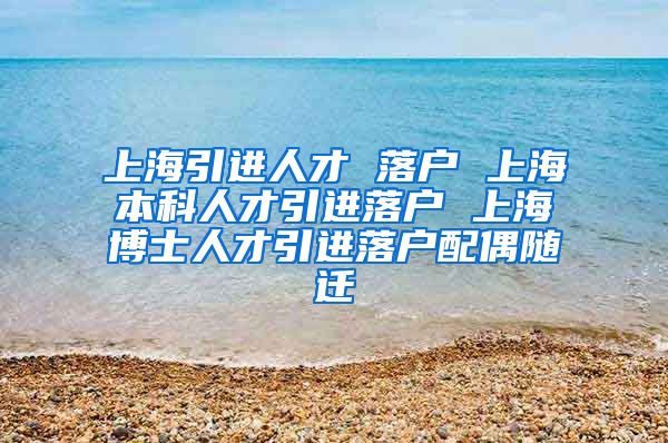 上海引进人才 落户 上海本科人才引进落户 上海博士人才引进落户配偶随迁