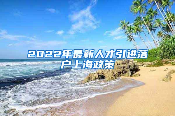 2022年最新人才引进落户上海政策