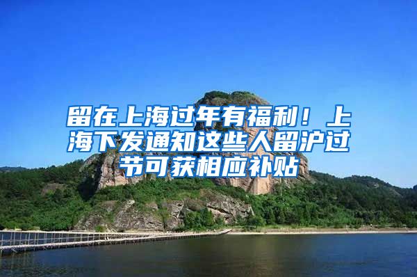 留在上海过年有福利！上海下发通知这些人留沪过节可获相应补贴