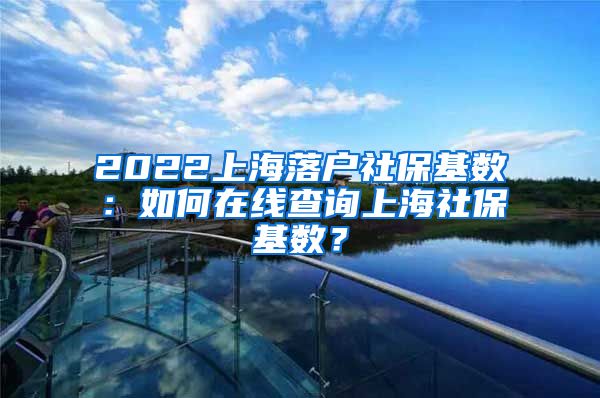 2022上海落户社保基数：如何在线查询上海社保基数？