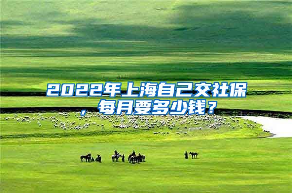 2022年上海自己交社保，每月要多少钱？