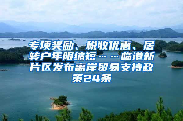 专项奖励、税收优惠、居转户年限缩短……临港新片区发布离岸贸易支持政策24条