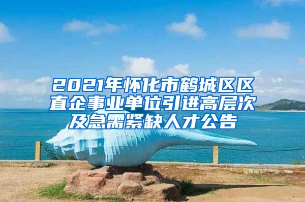 2021年怀化市鹤城区区直企事业单位引进高层次及急需紧缺人才公告