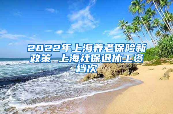 2022年上海养老保险新政策 上海社保退休工资档次