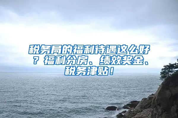 税务局的福利待遇这么好？福利分房、绩效奖金、税务津贴！