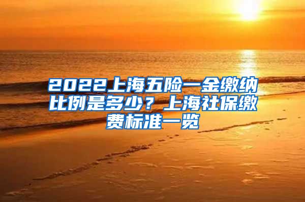 2022上海五险一金缴纳比例是多少？上海社保缴费标准一览