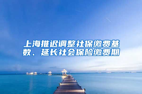 上海推迟调整社保缴费基数、延长社会保险缴费期