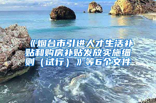 《烟台市引进人才生活补贴和购房补贴发放实施细则（试行）》等6个文件