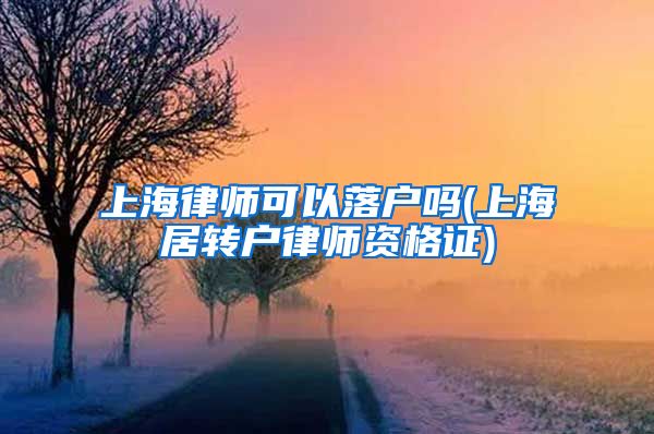 上海律师可以落户吗(上海居转户律师资格证)