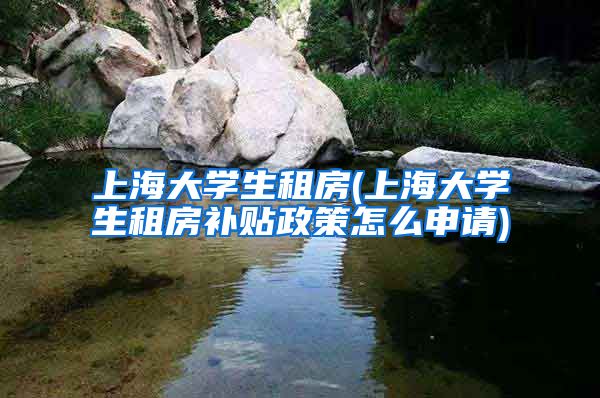 上海大学生租房(上海大学生租房补贴政策怎么申请)