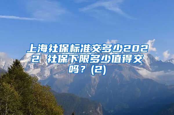 上海社保标准交多少2022 社保下限多少值得交吗？(2)