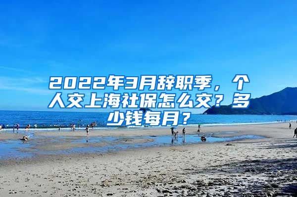 2022年3月辞职季，个人交上海社保怎么交？多少钱每月？