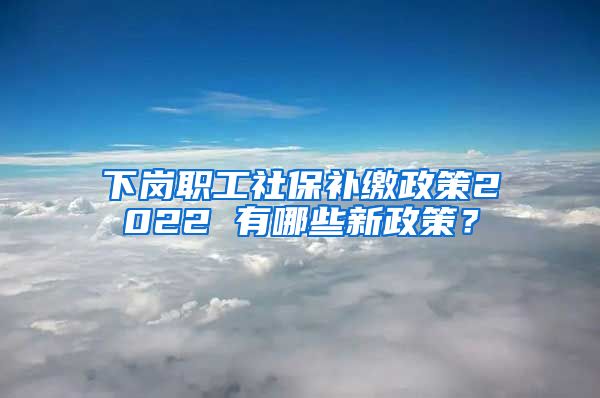 下岗职工社保补缴政策2022 有哪些新政策？