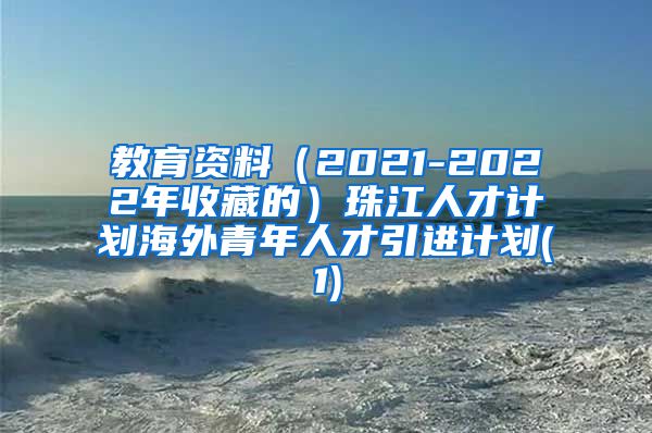 教育资料（2021-2022年收藏的）珠江人才计划海外青年人才引进计划(1)