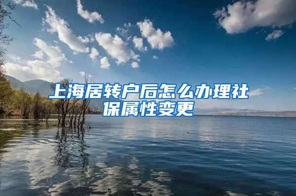 上海居转户后怎么办理社保属性变更