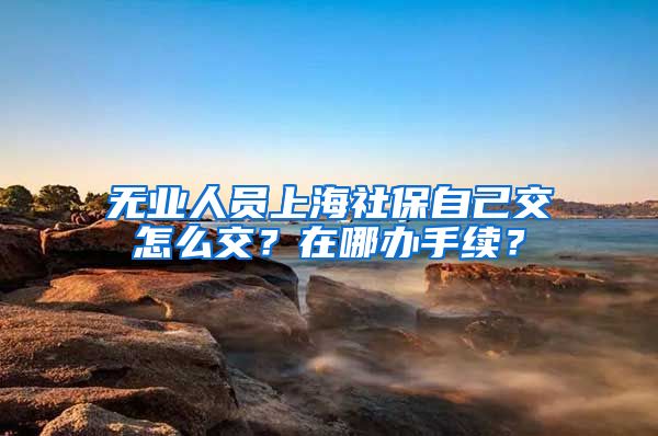 无业人员上海社保自己交怎么交？在哪办手续？