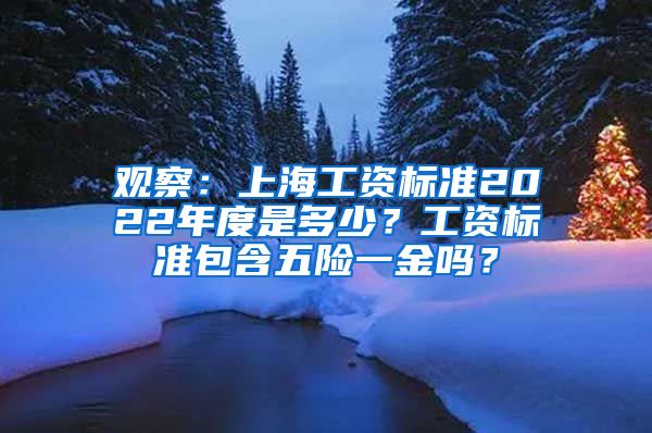 观察：上海工资标准2022年度是多少？工资标准包含五险一金吗？