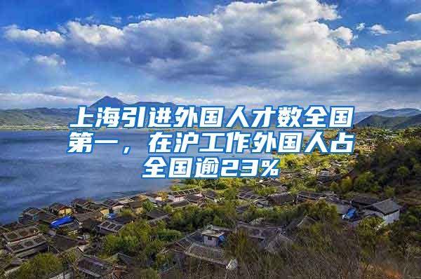 上海引进外国人才数全国第一，在沪工作外国人占全国逾23%